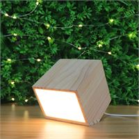 LAMPADA DA SCRIVANIA IN LEGNO D'ACERO